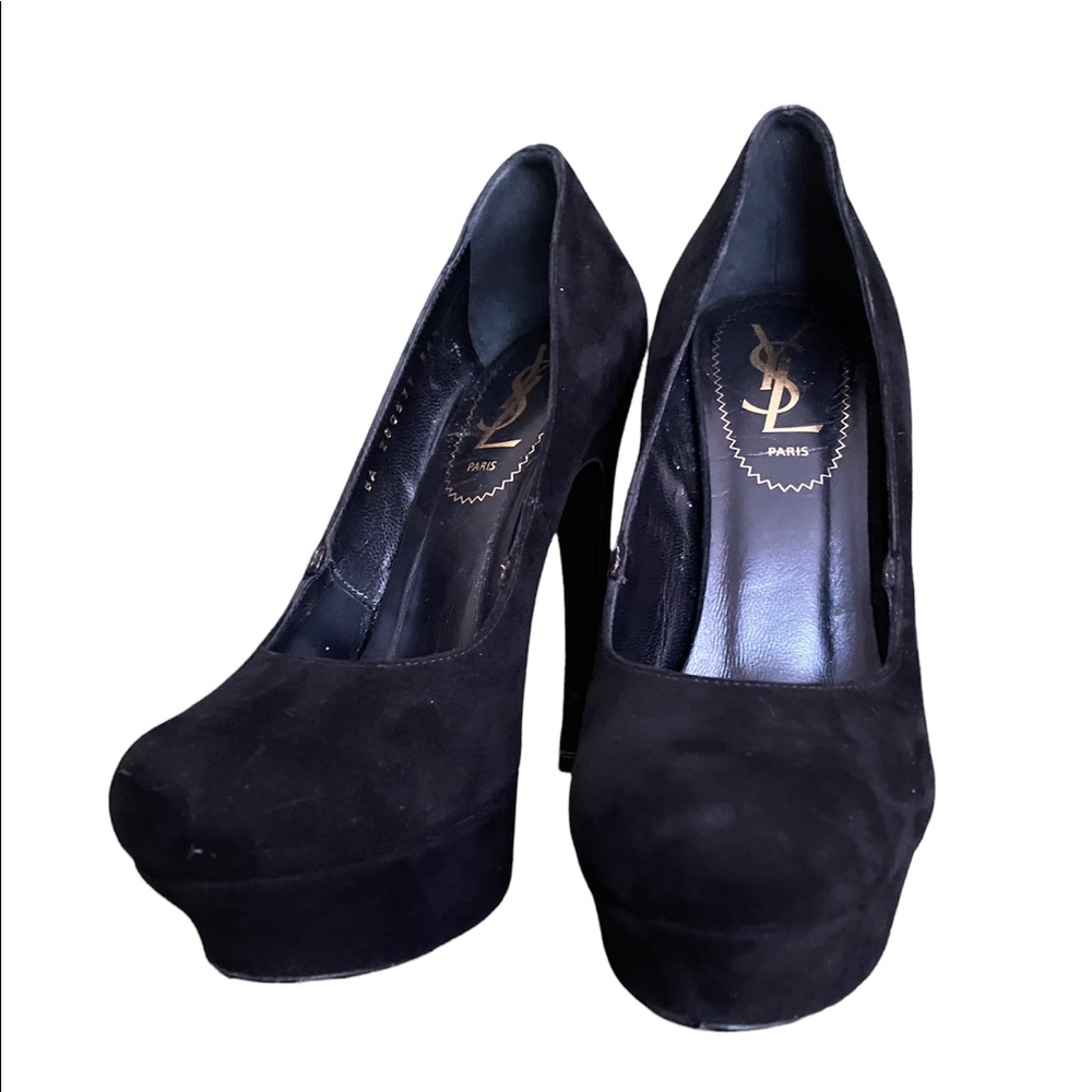 YSL Black Suede Pumps
